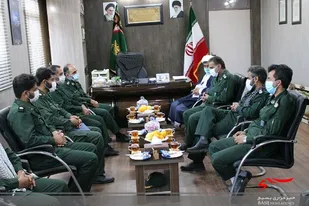 دیدار ناوسالار یکم پاسدار سید مهدی موسوی با فرمانده سپاه چابهار