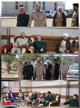 دیدار فرماندهان بسیج و مرزبانی دشت آزادگان در هفته نیروی انتظامی