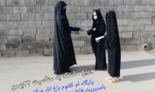 توزیع ماسک رایگان در روستای باغ انار میلاس
