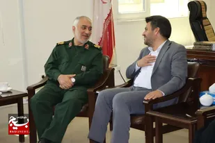 دیدار مدیرکل فرهنگ و ارشاد اسلامی خراسان جنوبی با فرمانده سپاه انصارالرضا علیه&zwnj;السلام