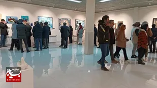 تجلی فجر در نمایشگاه "تجسم هنر" اردبیل