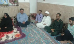 دیدار با خانواده های شهید حسین حاتمی و شهید عبدالله قاسمی در میناب