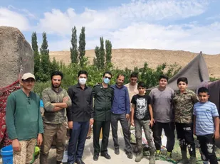 برگزاری اردوی جهادی بسیجیان شاهرود در منطقه مجن