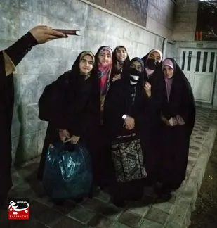 دختران نوجوان بسیجی راهی اعتکاف جمکران شدند