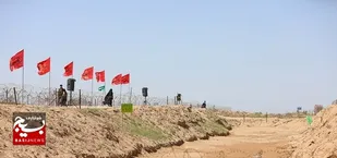 مراسم عقد و ماه عسل زوج جوان در کنار شهدا