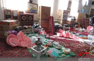 شش سری جهیزیه به نو عروسان در عجب شیر اهدا شد