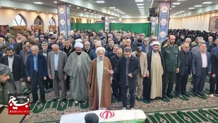 مراسم وداع و تشییع رزمنده و ذاکر دوران دفاع مقدس حاج کربلایی عسگری اسماعیل پورمعلم