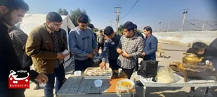 برپایی ایستگاه صلواتی توسط دانش آموزی ایام فاطمیه در گتوند + عکس
