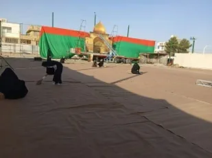 آذین بندی حسینیه ابوالفضل در عید غدیر