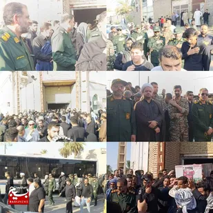 مراسم تشییع ستوان یکم پاسدار شهید حسین عموری در شهرستان کارون برگزار شد