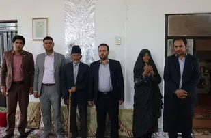 دیدار مسئولان شهرستان خاتم با خانواده شهیدان بهمنی و محمدی