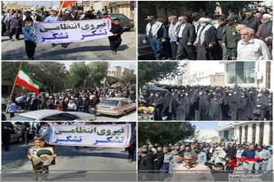 شعار مرگ بر آمریکا در سرخه طنین انداز شد