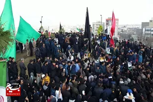تشییع و تدفین باشکوه پیکر مطهر شهید گمنام در منطقه خضر همدان