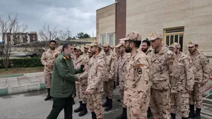 بازدید و دیدار  نوروزی سردار رفیعی آتانی با سربازان سپاه استان قزوین