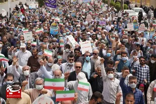 گزارش تصویری+برگزاری پرشور راهپیمایی روز قدس در بندرماهشهر