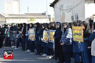 صبحگاه بسیج دانش&zwnj;آموزی در شهرستان آمل