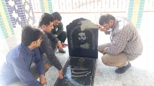 مراسم غبار روبی و عطرافشانی گلزار شهدا