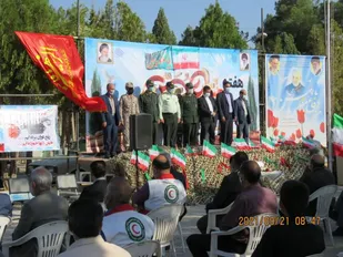 صبحگاه مشترک نیروهای مسلح شهرستان دهاقان