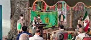 پرچم گنبد امام رضا (ع) در زیارتگاه شلمچه به اهتزاز در آمد
