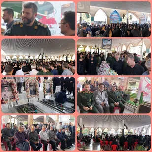 مراسم سالگرد یکمین سالگرد شهادت سردار رمضان مؤمن زاده از جانبازان ۸ سال دفاع مقدس
