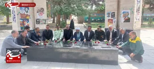 گلباران گلزار شهدای گمنام شهر نظرآباد و ادای احترام به مقام شامخ شهدا
