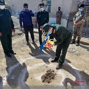 مهر همدلی بسیجیان رودانی برای  ساخت واحد مسکونی