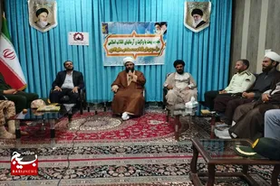 دیدار جمعی از کارکنان سپاه ناحیه فامنین با امام جمعه این شهر