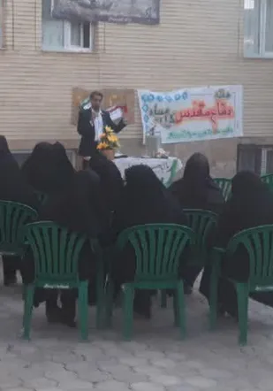 جلسه عقیدتی به مناسبت هفته دفاع مقدس در محل حوزه مقاومت بسیج کوثر