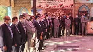 ورود پیکر مطهر دو شهید گلگون کفن دوران هشت سال جنگ تحمیلی
