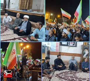 حضور بسیجیان در نشست روشنگری و اجتماع مردمی هندیجان در تجدید میثاق با ارزش&zwnj;های انقلاب