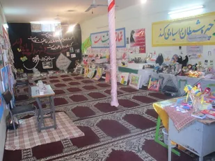 برپایی نمایشگاه هنرهای دستی دانش آموزان بسیجی واحد امیدان حجاب شاهرود+تصاویر