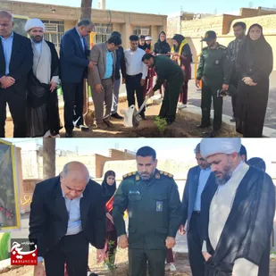 کاشت ۱۲ نهال به مناسبت جنگ ۱۲ روزه باحضور فرمانده ناحیه گتوندانجام شد