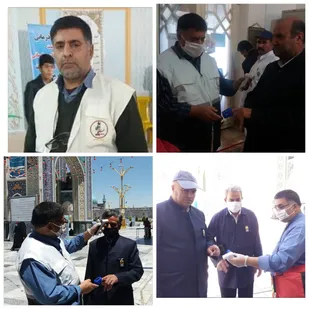 مرحله دوم پایش سلامت نیروهای حفاظت حرم مطهر رضوی توسط بسیج جامعه پزشکی رفسنجان / تصاویر