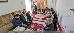 دیدار اعضاء گردان رزمی سوم امام حسین (ع) با خانواده شهید مدافع حرم علی اکبر عربی