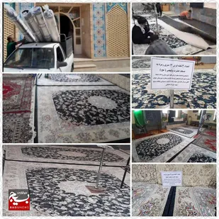 اهداء ۴ تخته فرش ۱۲متری به مسجد حضرت ولیعصر (عج) هندیجان