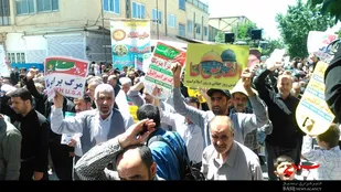 طنین شعار &laquo;مرگ بر اسرائیل و آمریکا&raquo; در کبودراهنگ