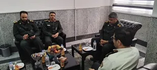 دیدار فرمانده ناحیه مقاومت بسیج شهرستان با فرمانده انتظامی شهرستان بندرلنگه