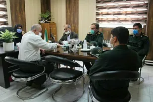 دیدار جانشین فرمانده سپاه نجف آباد با رئیس بیمارستان شهید محمد منتظری