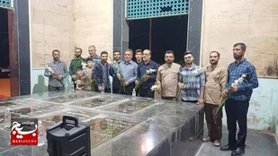 عطر افشانی گلزار شهدای هفتکل/تجدید پیمان با آرمان&zwnj;های بلند شهادت