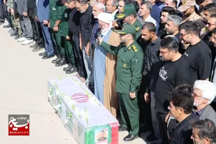 تشییع و تدفین پاسدار شهید &laquo;مهدی مزینانیان&raquo; در شاهرود