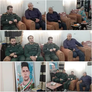 دیدار فرمانده سپاه پیشوا با خانواده شهید والامقام " امیر بختیاری "
