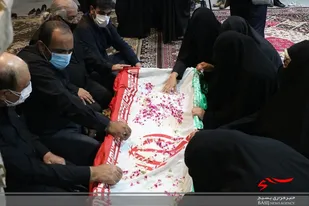 وداع با پیکر شهید مدافع حرم مجید سلمانیان در معراج شهدا+تصاویر