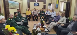 جلسه اتحاد و همبستگی فرمانده ناحیه مقاومت بسیج آبادان وفرماندار ویژه آبادان&nbsp;