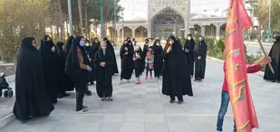پیاده روی نمادین اربعین حسینی در میبد