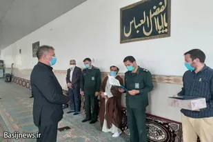 آیین تکریم و معارفه فرمانده پایگاه حبیب بن مظاهر فامنین