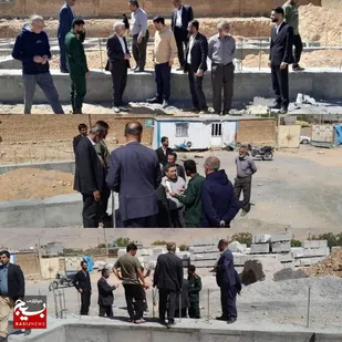 بازدید از روند ساخت مدرسه در روستای چمن بید