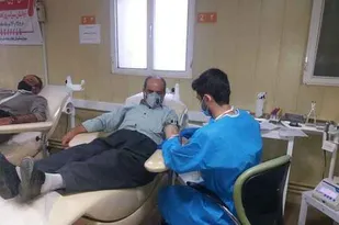 رزمایش اهداء خون بسیج پیشکسوتان جهاد و شهادت کردستان + تصاویر