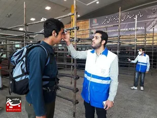 غربالگری زائران اربعین حسینی در مرز شلمچه