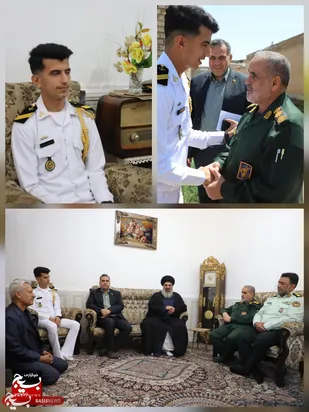 از سنگر ولایت تا دل ناوچه دنا؛ دیدار فرماندهان بسیج و مسئولان با جوانی که از کام مرگ برگشت