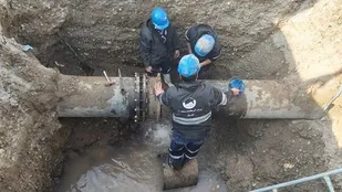 رفع  حادثه شکستگی خط لوله مترو ایستگاه شهید رضایی